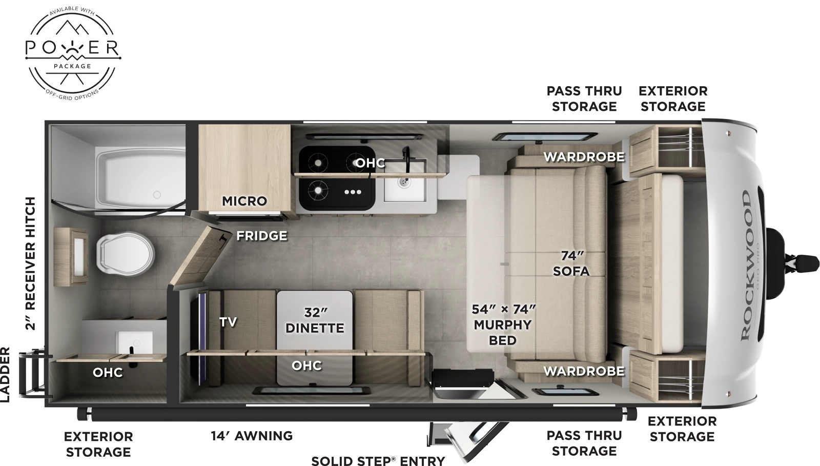 Rockwood Geo Pro G19FD Floorplan